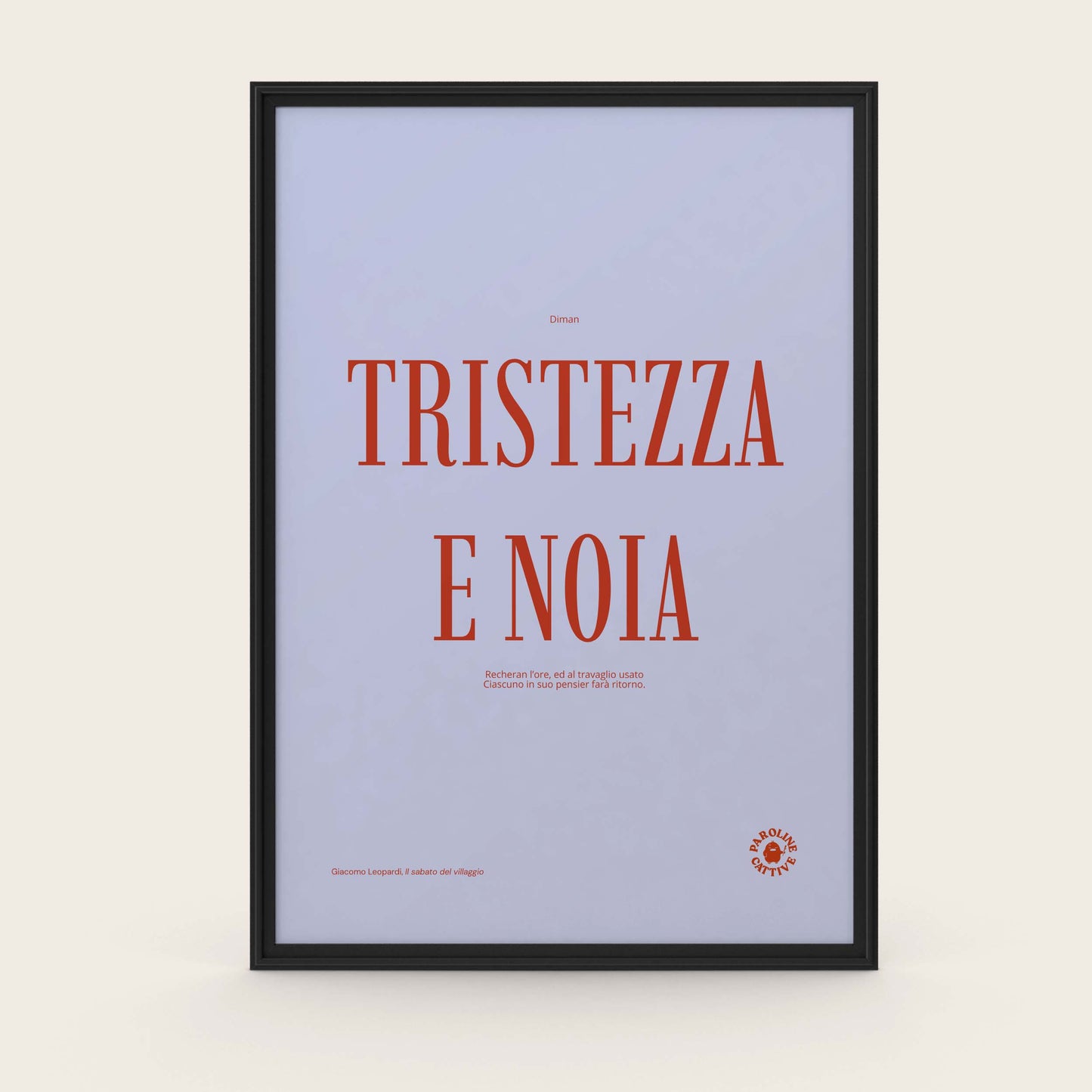 Tristezza e noia