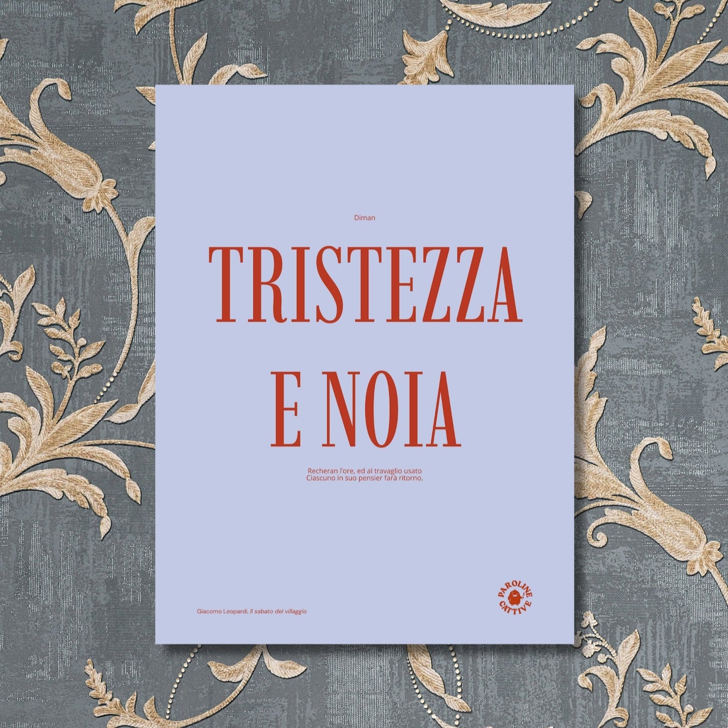 Tristezza e noia