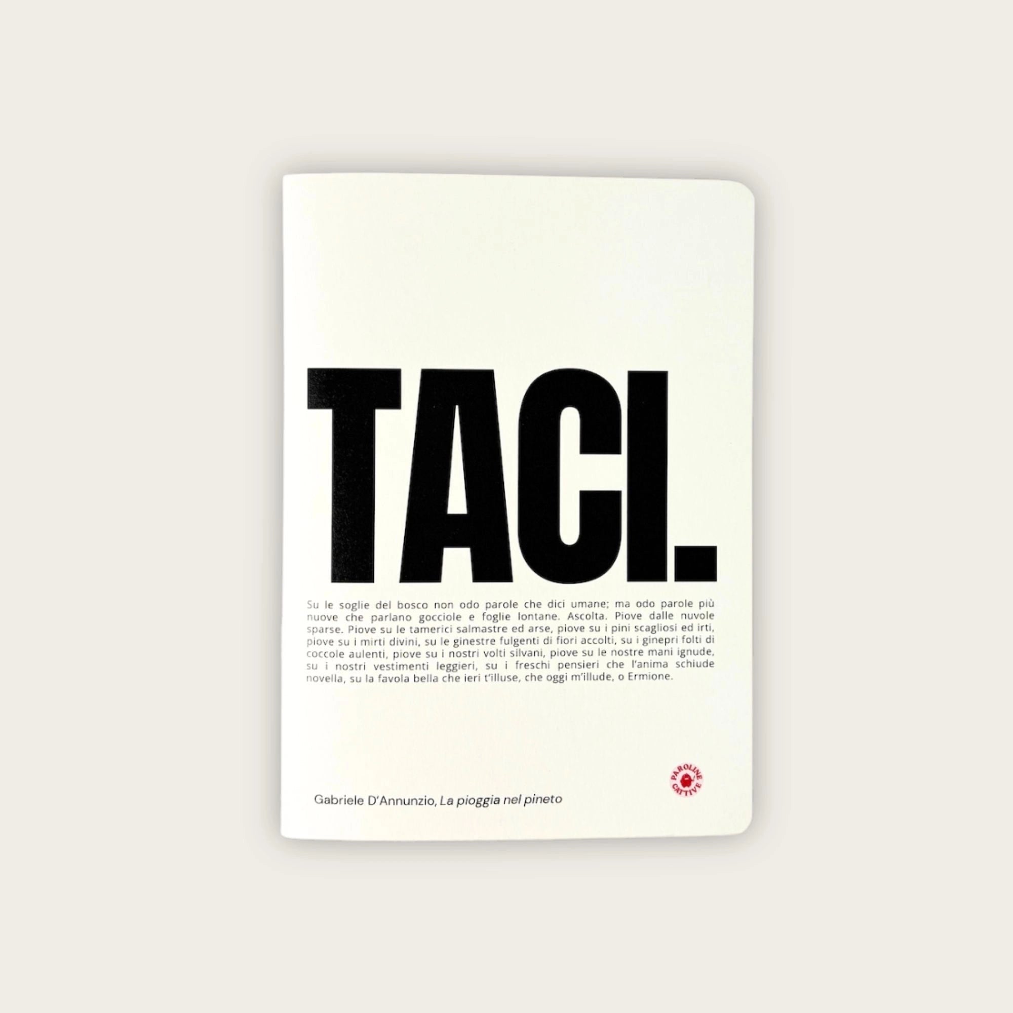 Quadernetto Taci